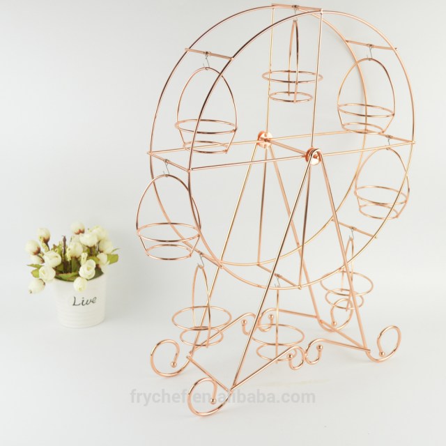 Ferris-Wheel-Cupcake-Rack-Bakers-Kitchen-Wedding gold